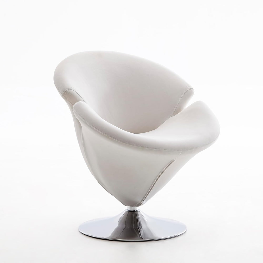 Manhattan Comfort Tulip Swivel Accent Chair Set of 2 with 360° Turn, Modern F...