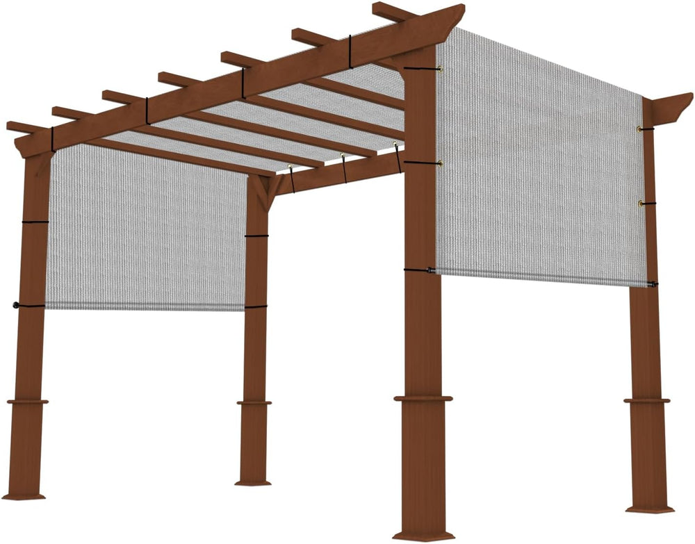 8' x 12' Pergola Shade Cover Replacement Canopy with Grommets Weighte...