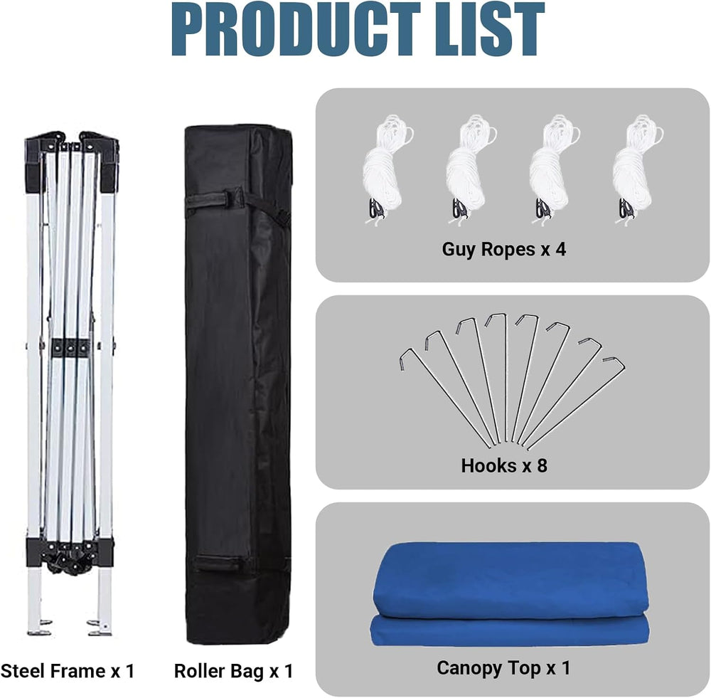 10x10 Pop Up Canopy Tent, Instant Folding Outdoor Shelter with High Strength ...