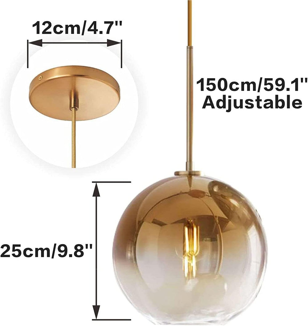Gradient Color Glass Pendant Light,Modern Glass Hanging Light Chandelier Ligh...