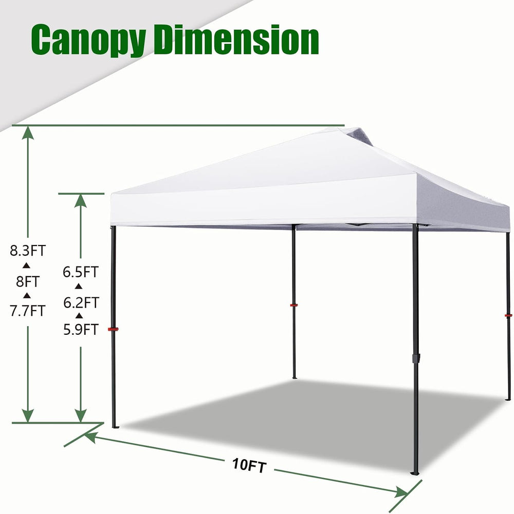 Eurmax USA NOMATTER ONE-Person Open&Close 10x10ft Pop Up Canopy Tent,Port...