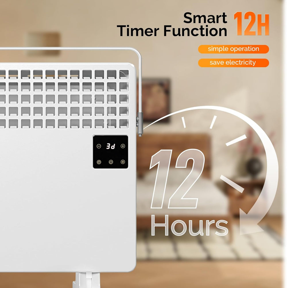 ROVSUN 1500W Panel Heater with Remote Control, 2-in-1 Electric Panel Space He...