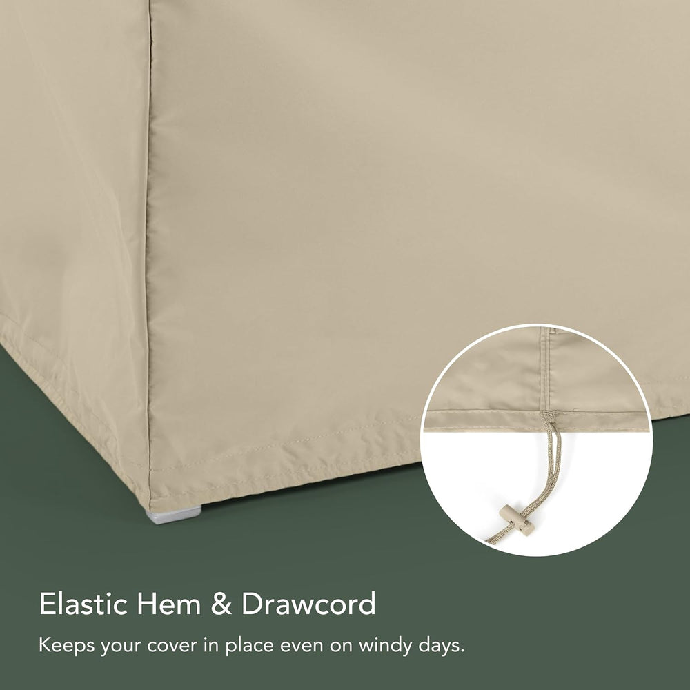Covermates Square Firepit Cover - Water-Resistant Polyester - Mesh Ventilatio...