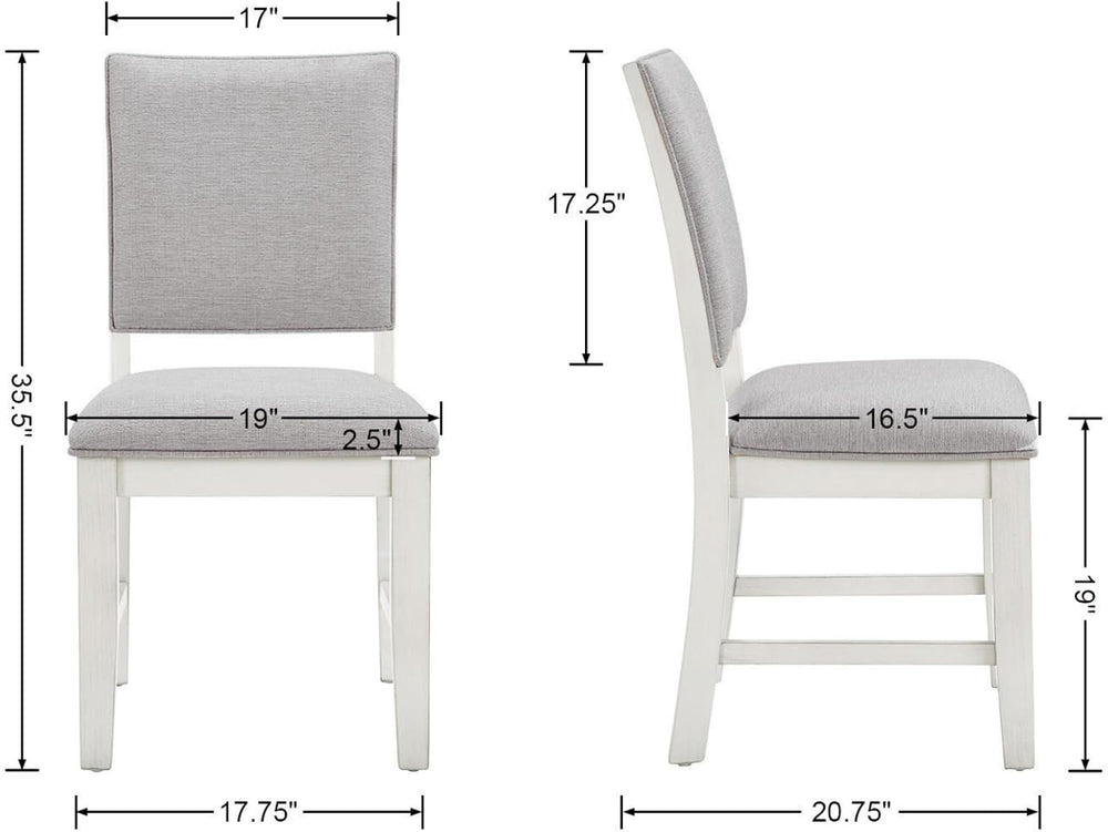 chairus Farmhouse Dining Chairs Set of 4, Upholstered Armless Dining Room Cha...