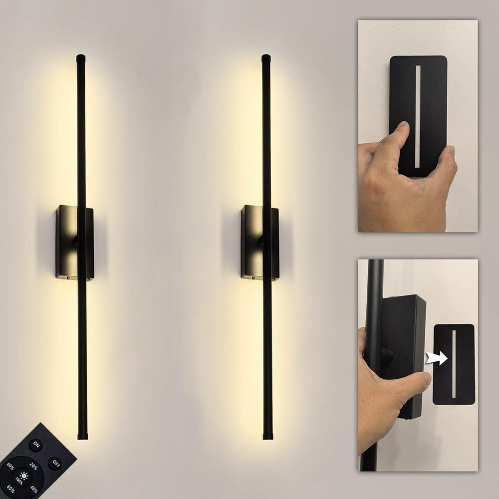 Peel and Stick on Battery Operated Wall Sconces Set of 2