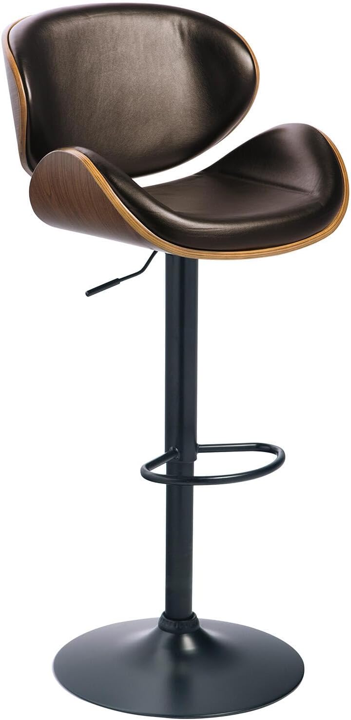 Signature Design by Ashley Adjustable Height Swivel Bar Stool, Dark Brown