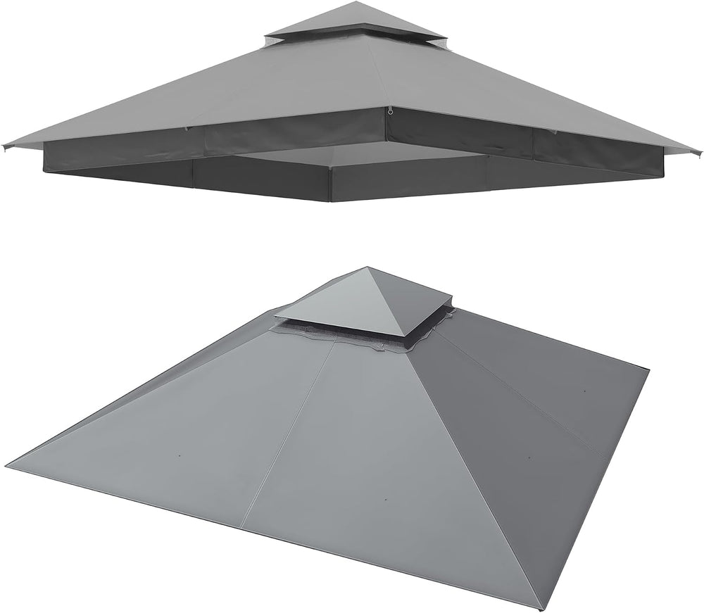 LAUSAINT HOME Gazebo Replacement Canopy Top 10'x10', Removable Vented...