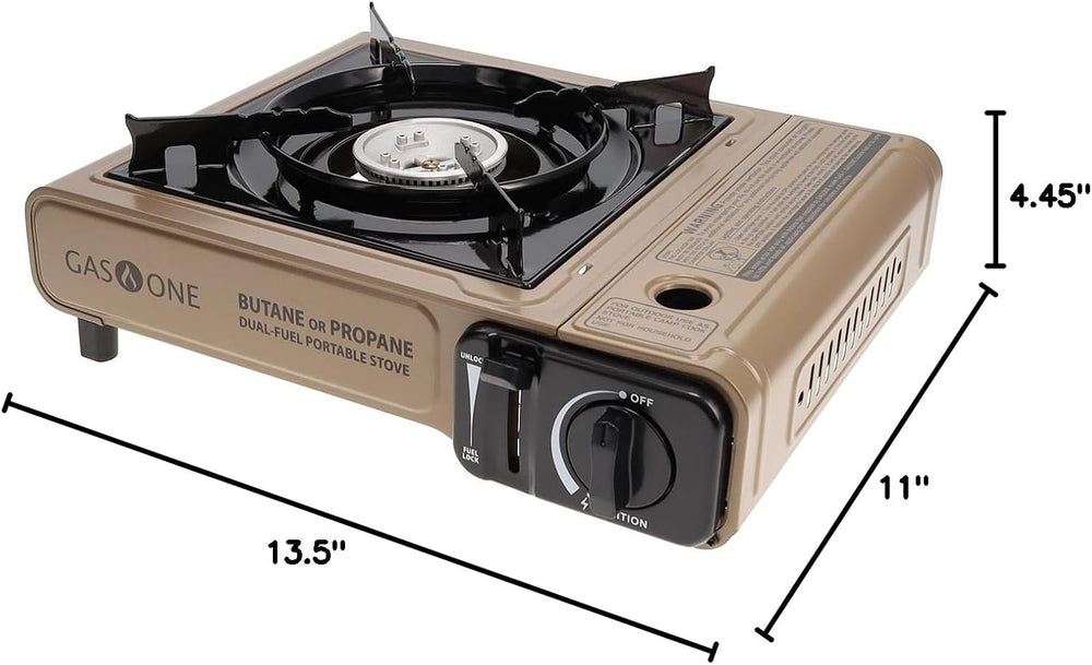 Gas One GS-3400P Propane or Butane Stove Dual Fuel Stove Portable Camping Sto...