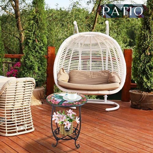 Cinnvoice Outdoor Side Table Small End Patio Porch Table