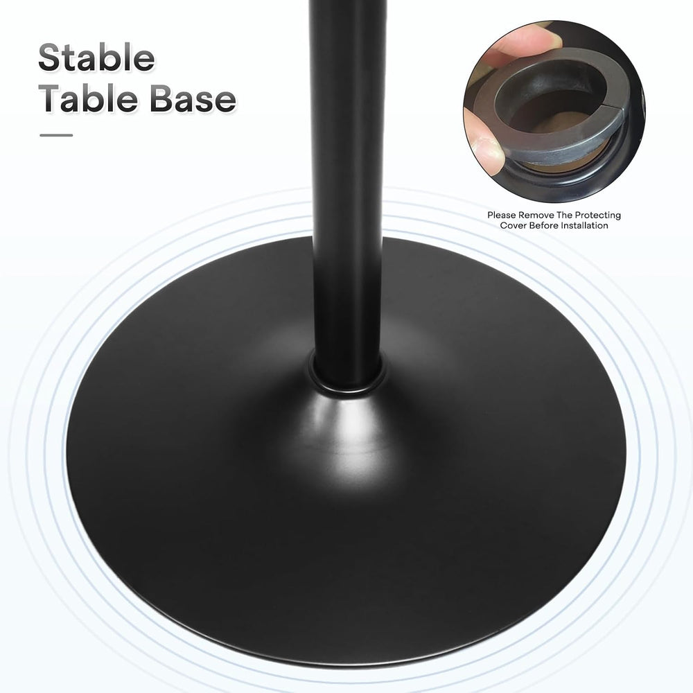 Athena Collection Bar Table Modern Round Cocktail Table Height Adjustable, Ta...