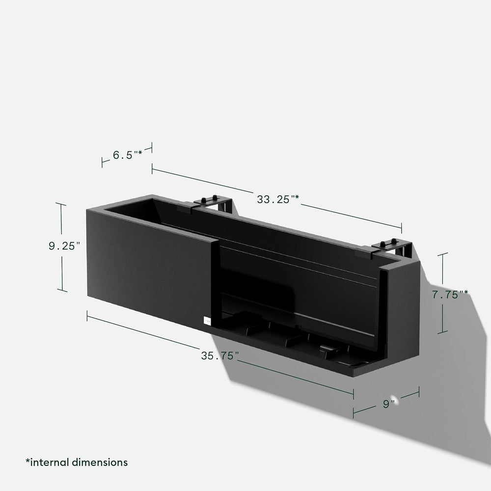 Veradek Block Series Railing Planter - Outdoor Window Box with Bracket
