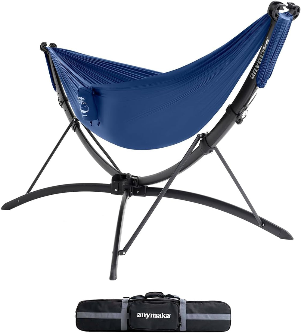 anymaka Set Up in 3 Seconds Adjustable Portable Aluminum Alloy Hammock Stand ...