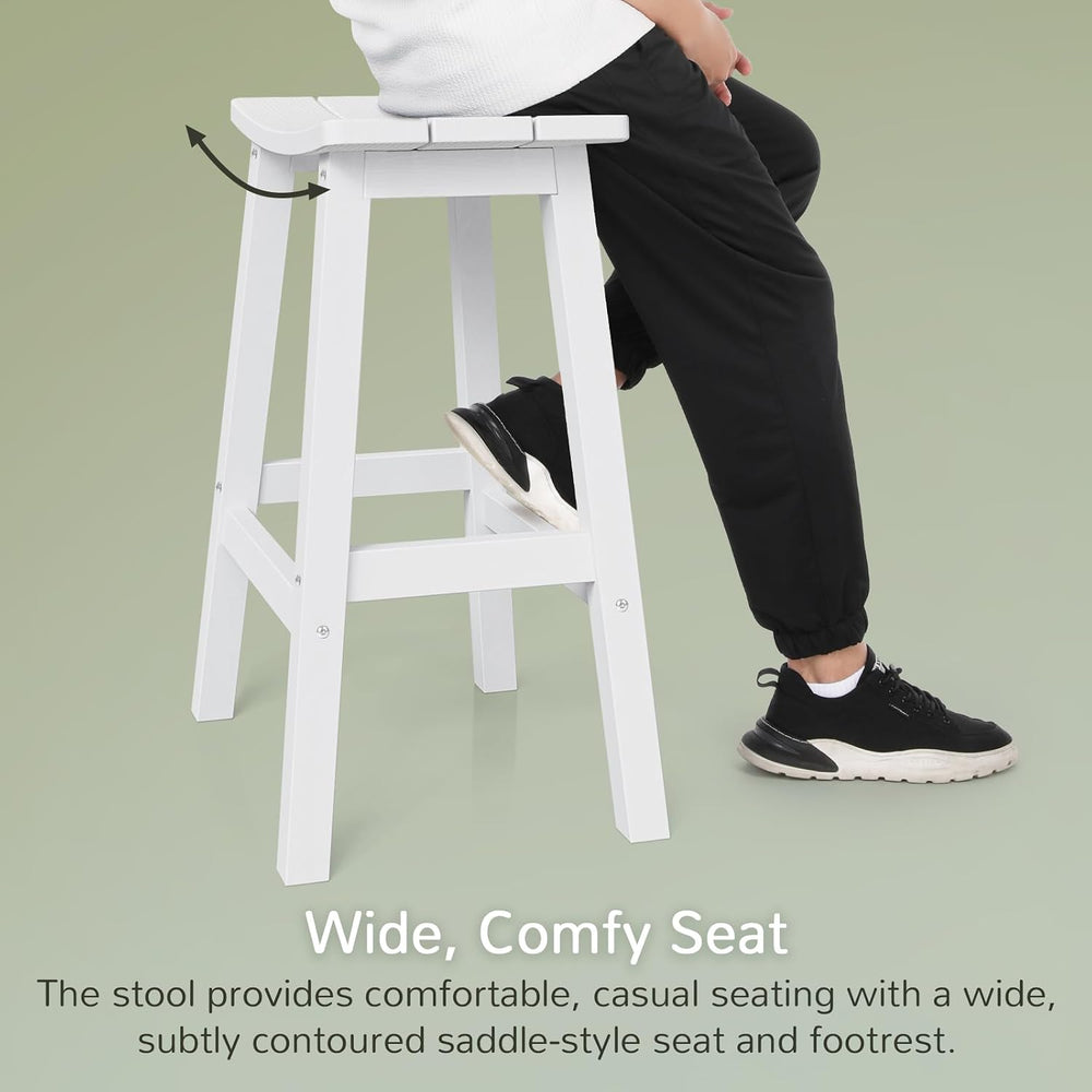 Stoog All-Weather Bar Stools Set of 2, 28" Waterproof Outdoor Barstools,...
