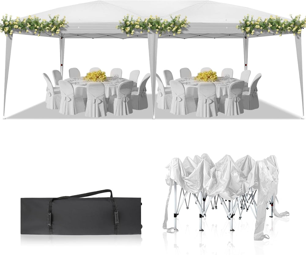 VINGLI 10x20 Pop Up Canopy Tent, Outdoor Foldable Portable Canopy for Camping...