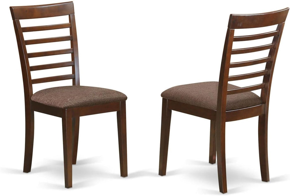 East West Furniture DLML3-MAH-C 3 Piece Dining Set Contains a Round Dining Ro...