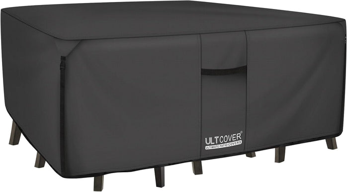 ULTCOVER Waterproof Patio Furniture Cover 126L x 74W in, Black