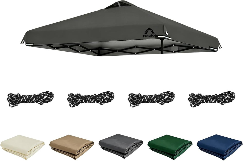 8x8ft Canopy Replacement Top Cover with Air Vent, UV Protected & Waterpro...