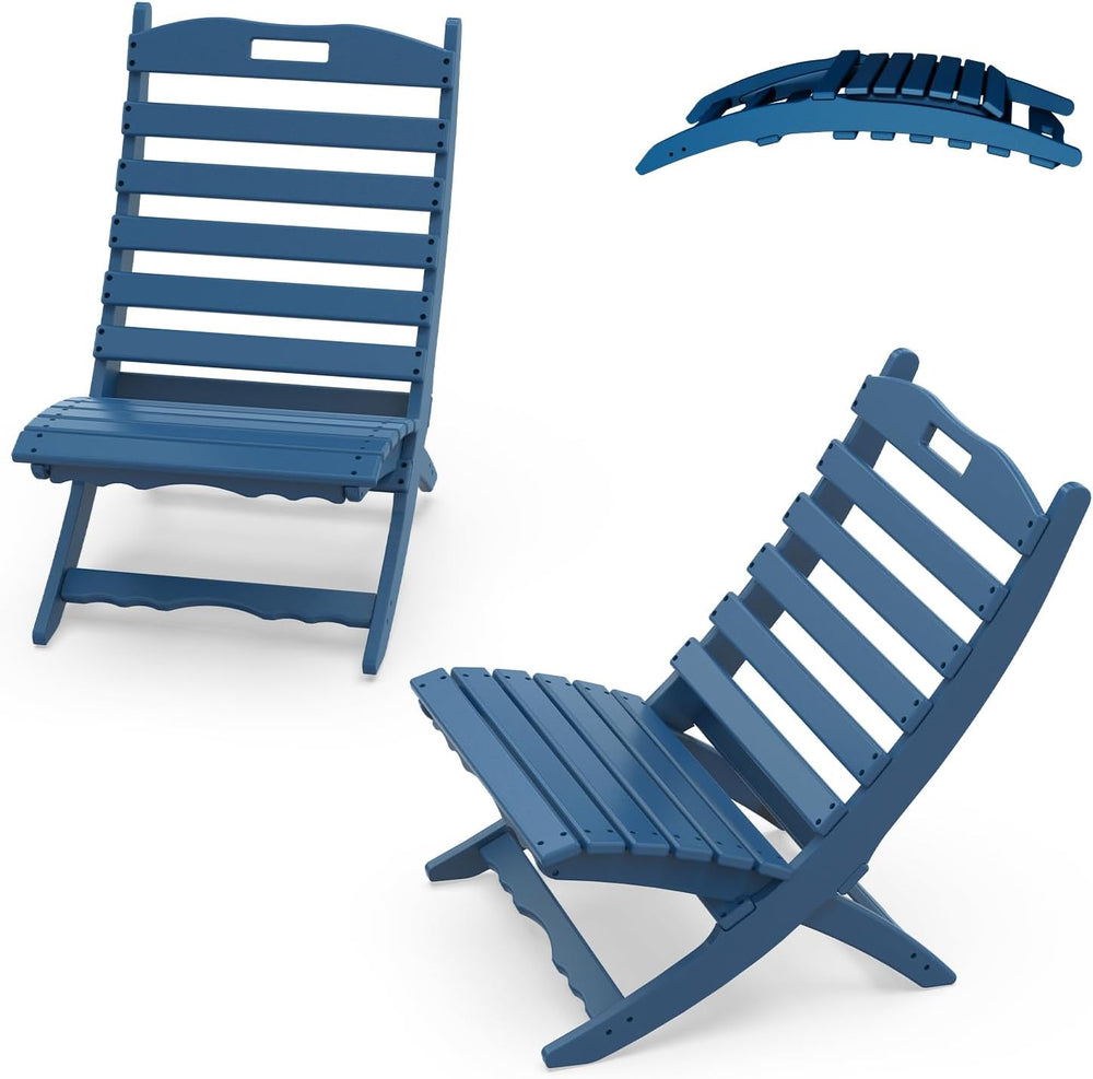 IVY&LANE Portable Xavier-Chairs Set of 2 | Folding-Adirondack-Chair | Wav...