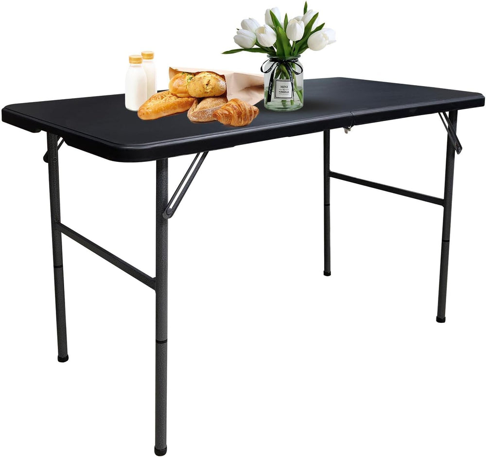 Gocamptoo Folding Table,4ft Indoor Outdoor Heavy Duty Portable Folding Square...