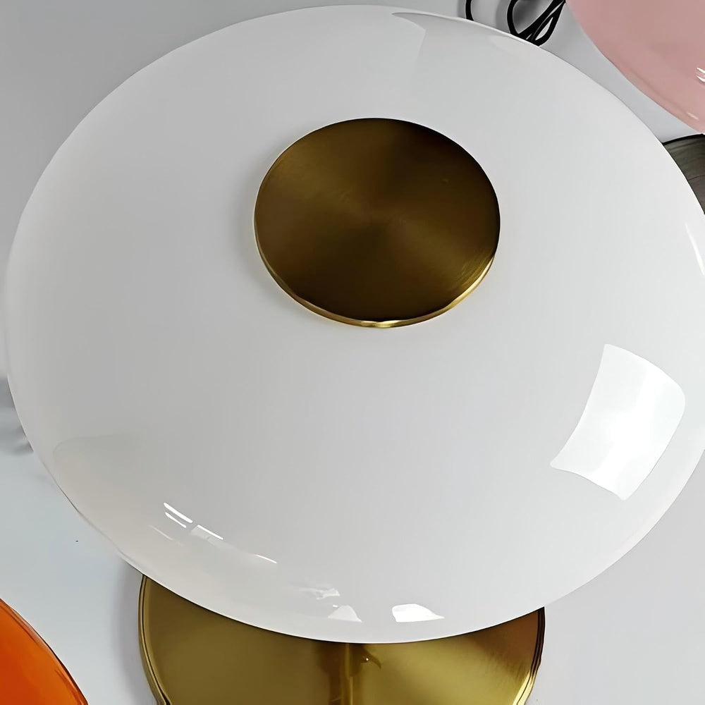 Table Lamp, Metal and Glass Modern Bedside Lamp, Decorative Table Light, Tabl...