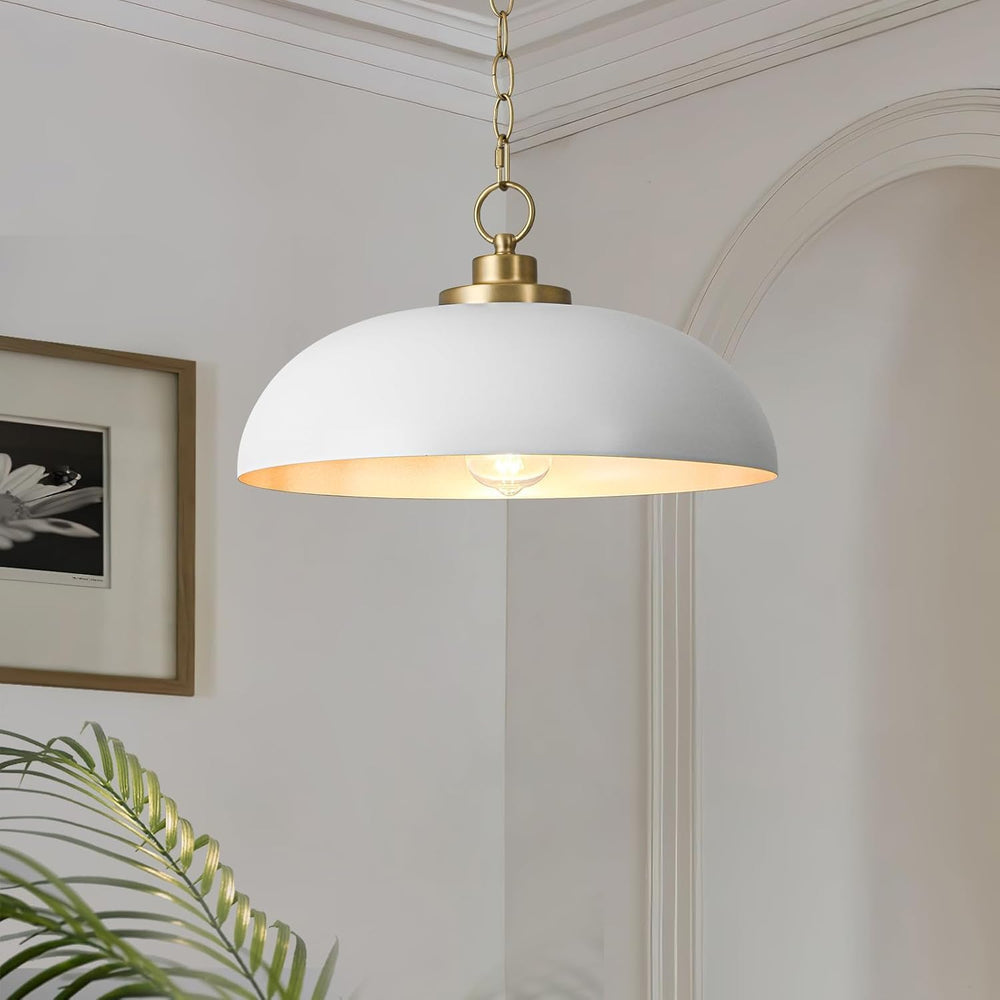 Lingkai 15.7" Pendant Light Fixtures, Farmhouse Pendant Lights Kitchen I...