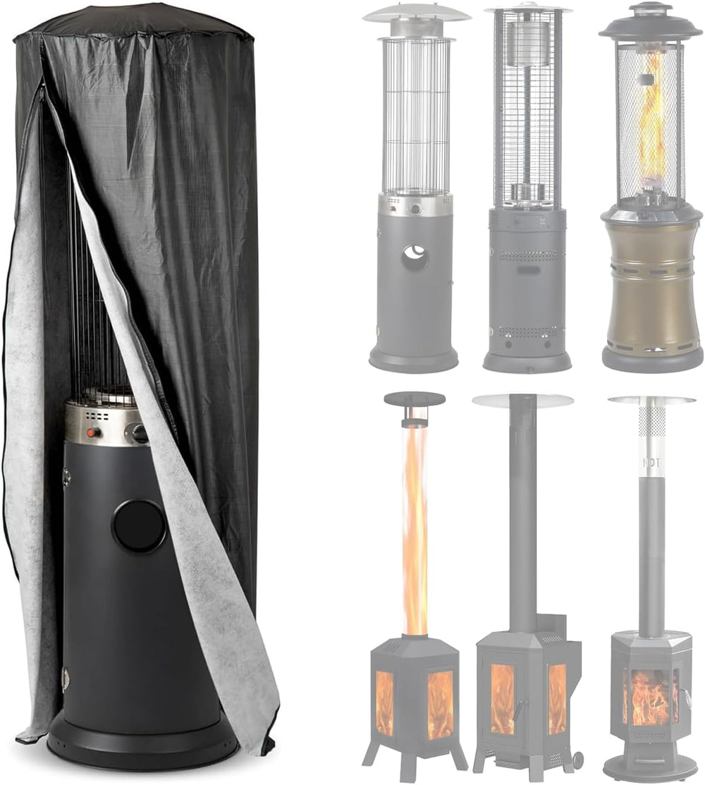70" Patio Heater Cover for Standing Gas Heaters with 21" Reflector