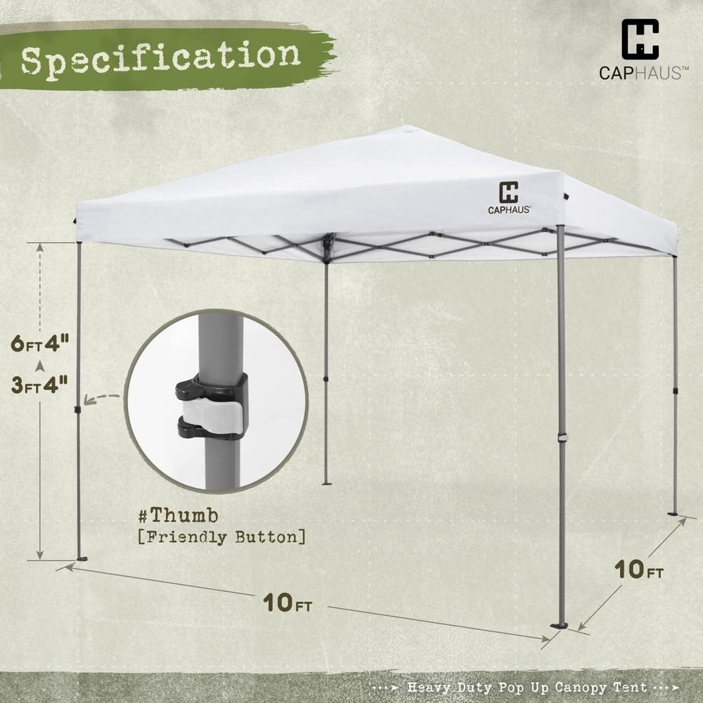 CAPHAUS Patented One-Push Pop Up Outdoor Canopy Tent, Heavy-Duty Commercial G...