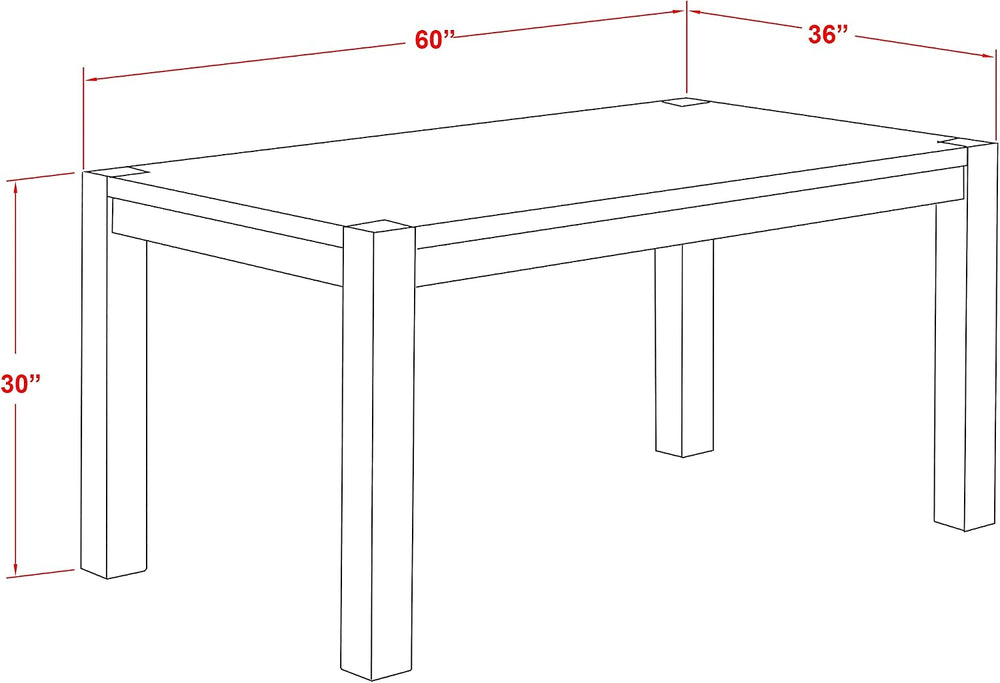 East West Furniture CN6-07-T Celina Dining Room Table - Rectangle Rustic Farm...