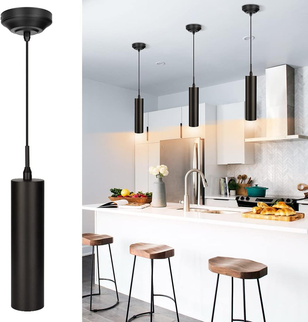 DAKASON Black Pendant Light, LED Modern Pendant Light Fixture for Kitchen Isl...