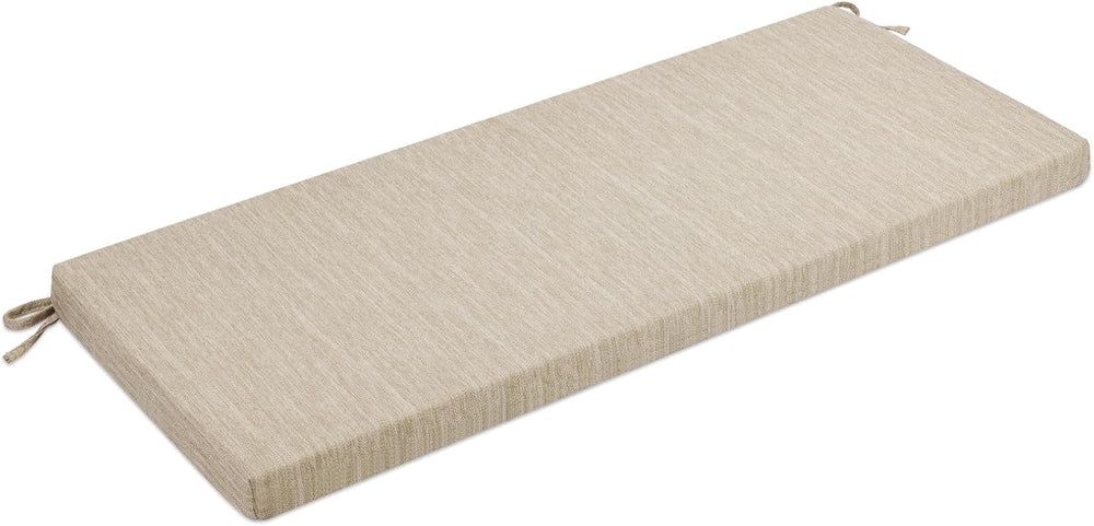 baibu 59In Indoor Non-Slip Bench Cushion with Ties, 59 x 16 x 1.5 in, Beige