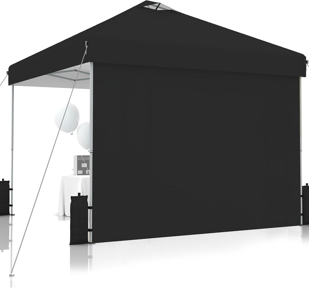 SANWAY 10x10 Pop Up Canopy Tent with Sidewall, Vendor Booth Shelter
