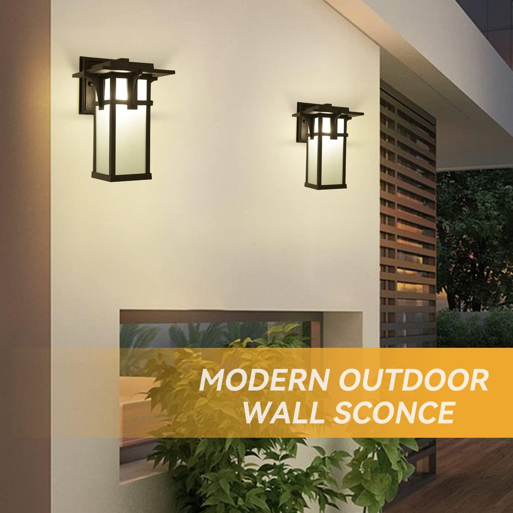 Porch Lights Wall Mount Outdoor Wall Lantern Waterproof Aluminum with Frosted...