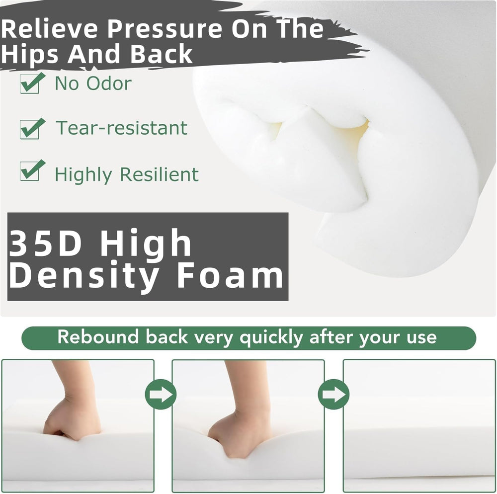 Patio Rattan Double Daybed Replacement Foam Cushion,58"x24"x2"...