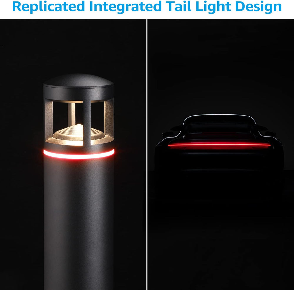 LEONLITE 4-Pack RGB Low Voltage LED Path Lights Unique Light Pattern, 3000K