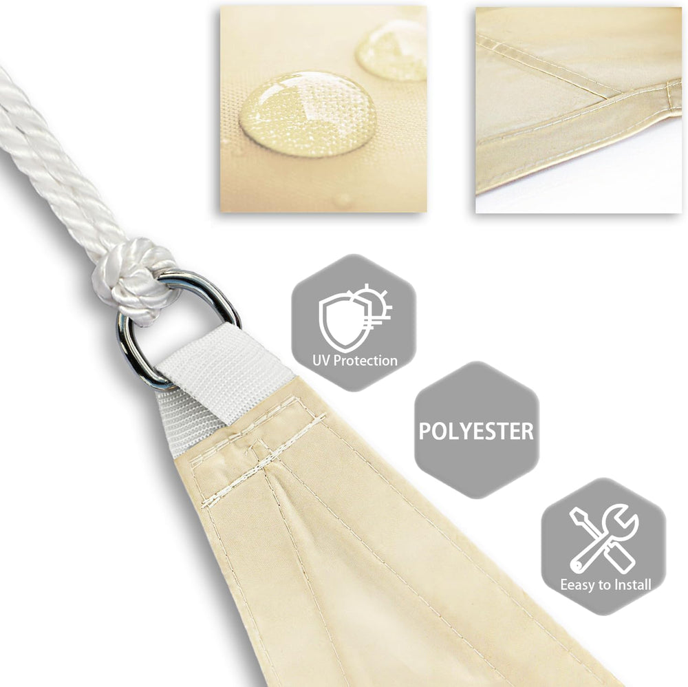 Patio Paradise 12' x 12' x 17' Waterproof Sun Shade Sail Triangle...