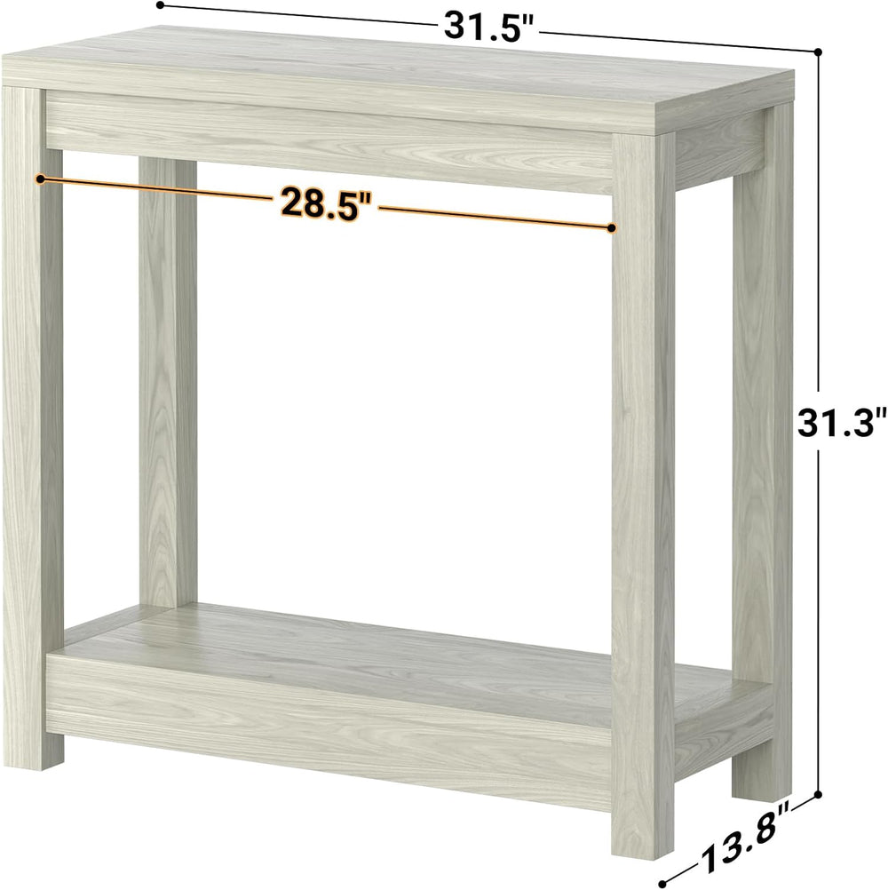 Besiost Small Farmhouse Wood Entryway Table Narrow Console Table with Storage...