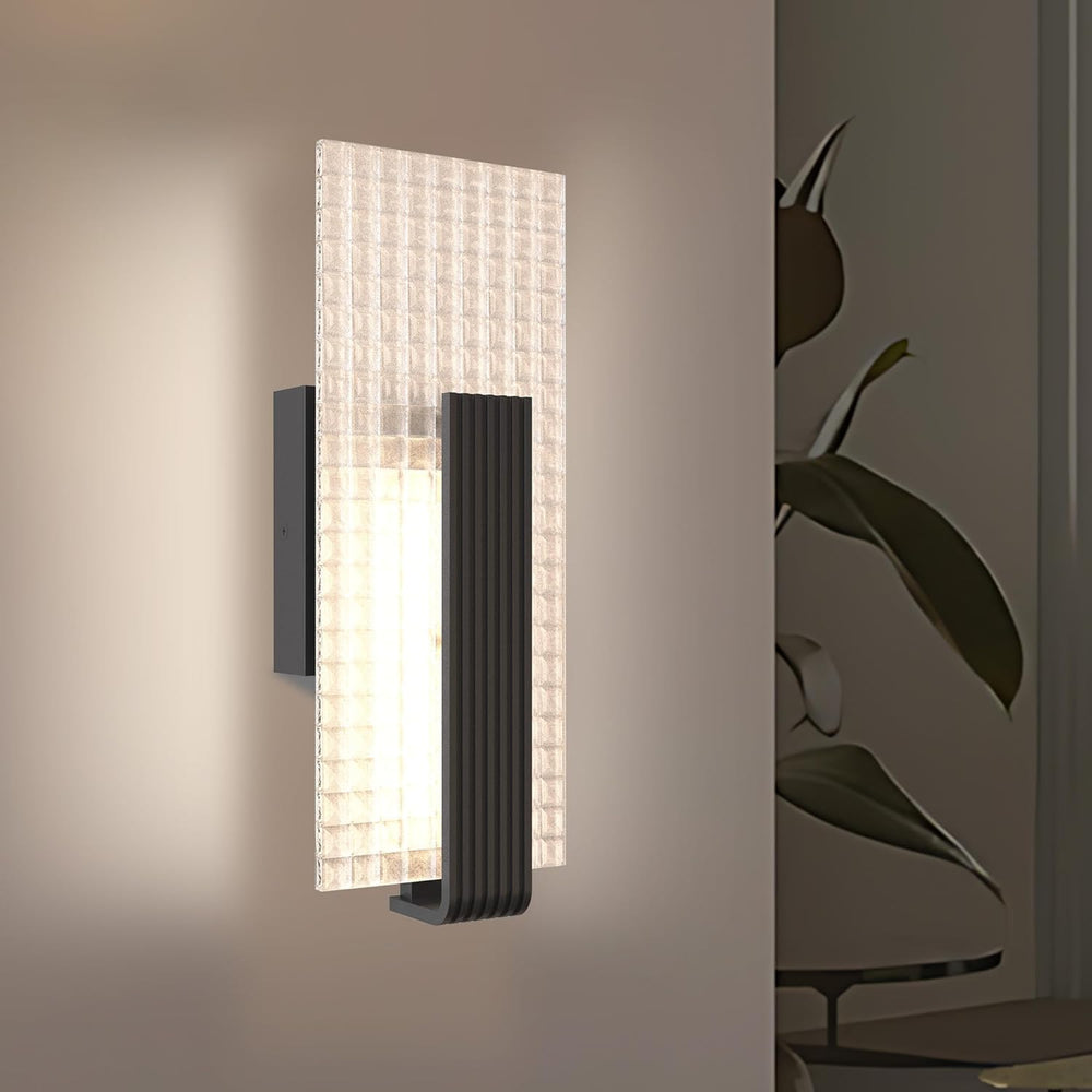 Black Wall Sconce Indoor, Modern LED Wall Light Fixtures Set of 2
