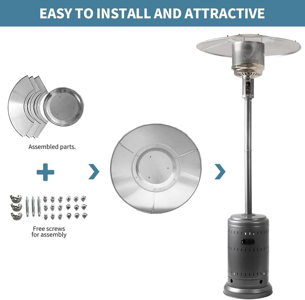 Kisworm 2 Units Patio Heater Heat Reflector Shield, Replacement Dome Part for...