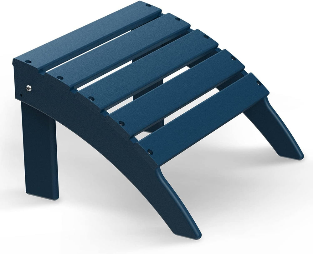 BRIOPAWS Folding Adirondack Ottoman, 19.7W x 18.5L x 13H Inch, HDPE All Weath...
