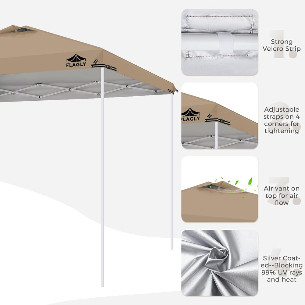 10x10ft Replacement Canopy Top with Air Vent, Waterproof & UV Protection ...