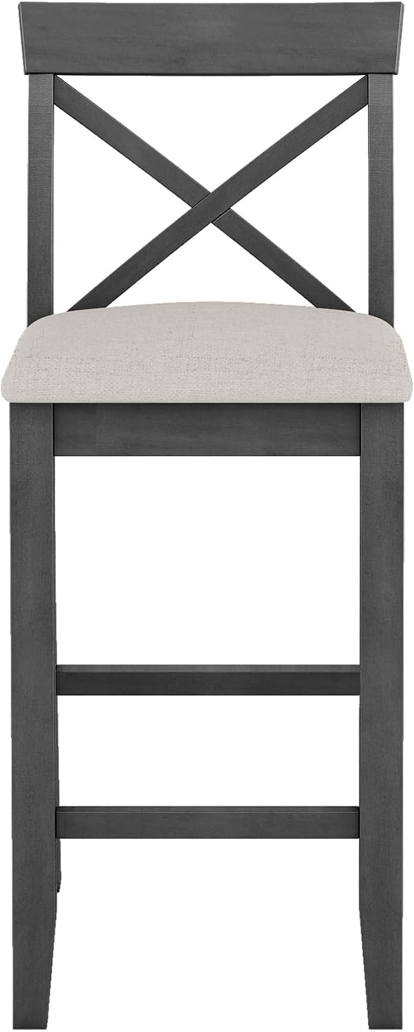 LUMISOL 3 Piece Pub Table and Chair Set, Small Bar Height Kitchen Table and C...