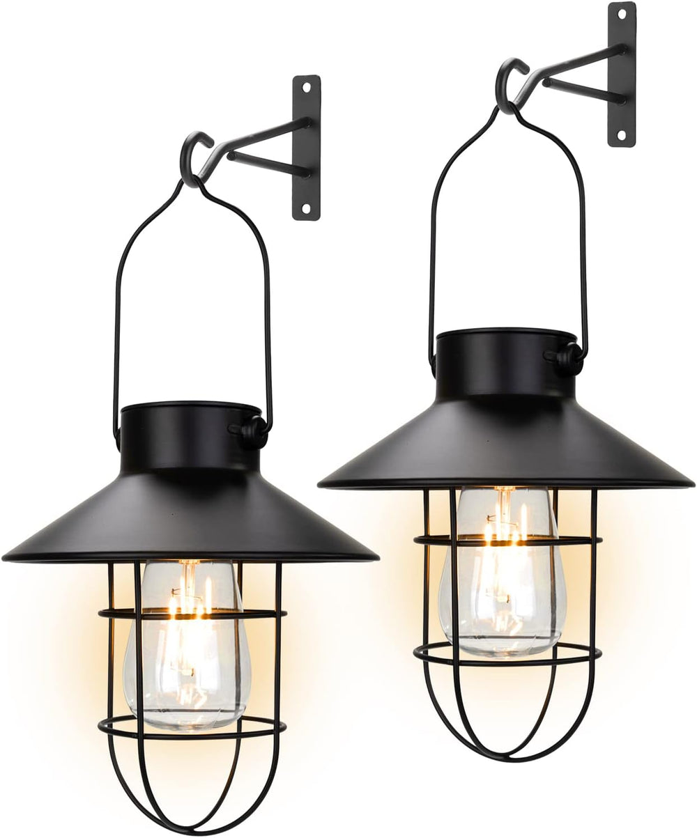 pearlstar Solar Lanterns Outdoor Metal Solar Powered Hanging Lights Waterproo...