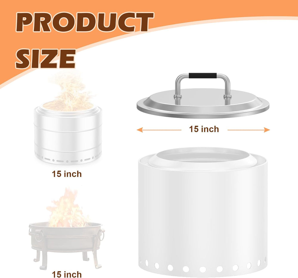 Fire Pit Lid for Solo Stove Ranger 15" Accessories, Round Fire Pit Cover...