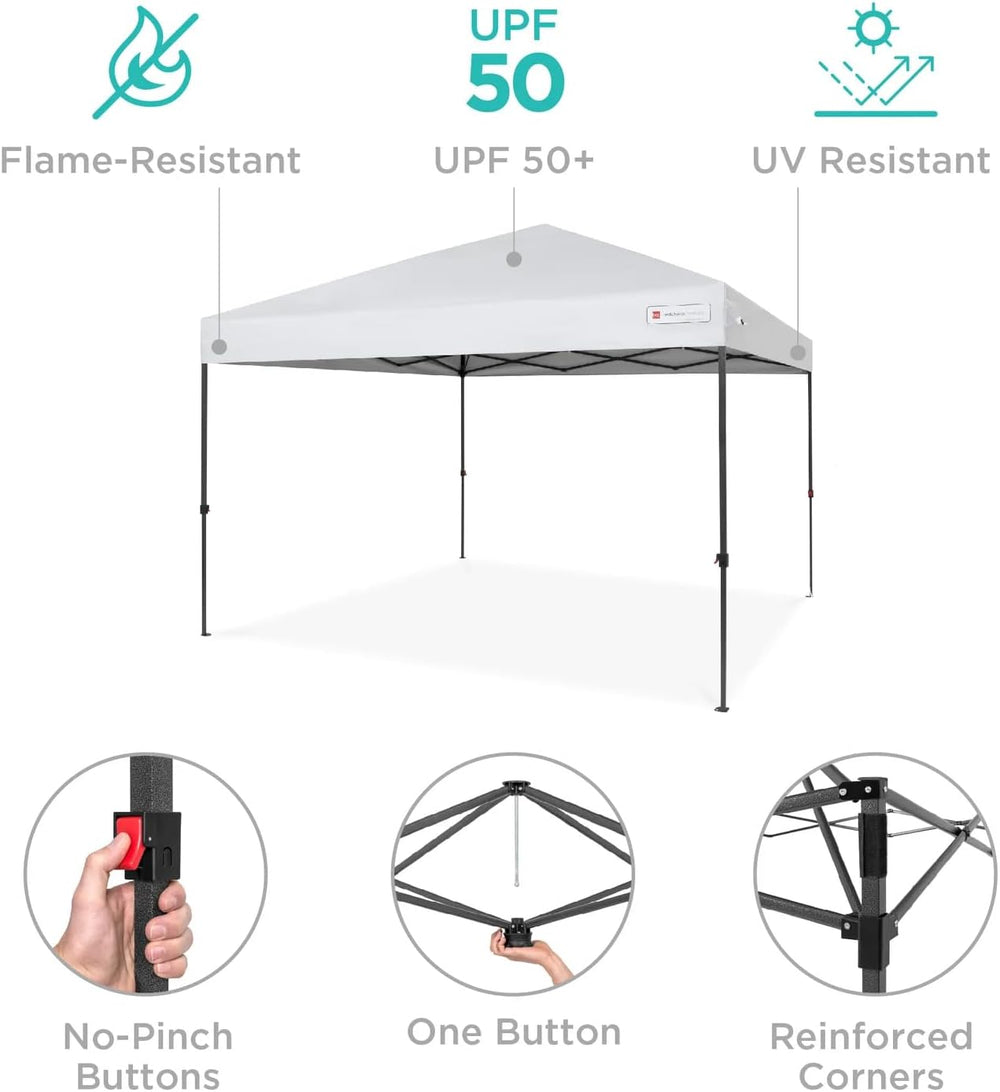 Best Choice Products 8x8ft Pop Up Canopy Tent, Outdoor Shade, 1 Person 1 Minu...