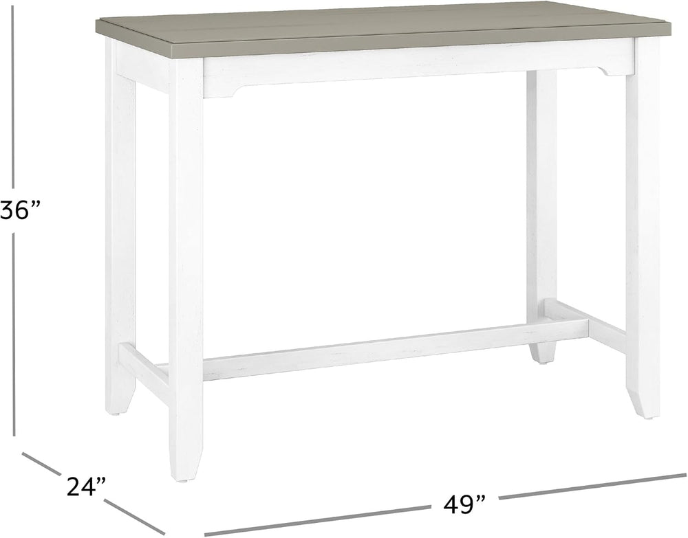 Hillsdale Furniture Hillsdale Clarion Side, Distressed Gray/Sea White Counter...