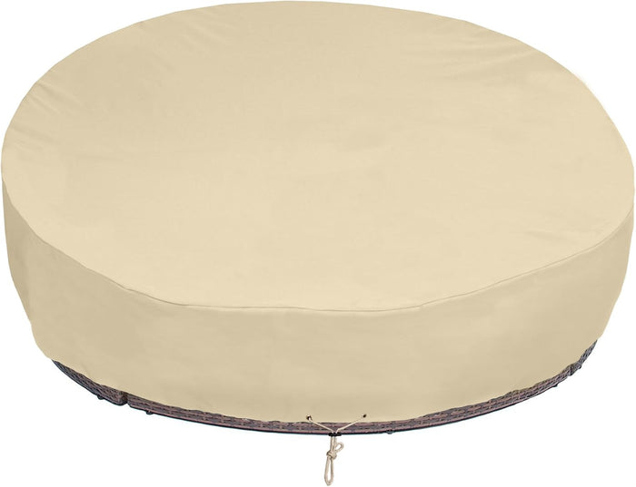 SunPatio Outdoor Daybed Cover Waterproof, 85"L × 88"W × 35"/16"H, Beige