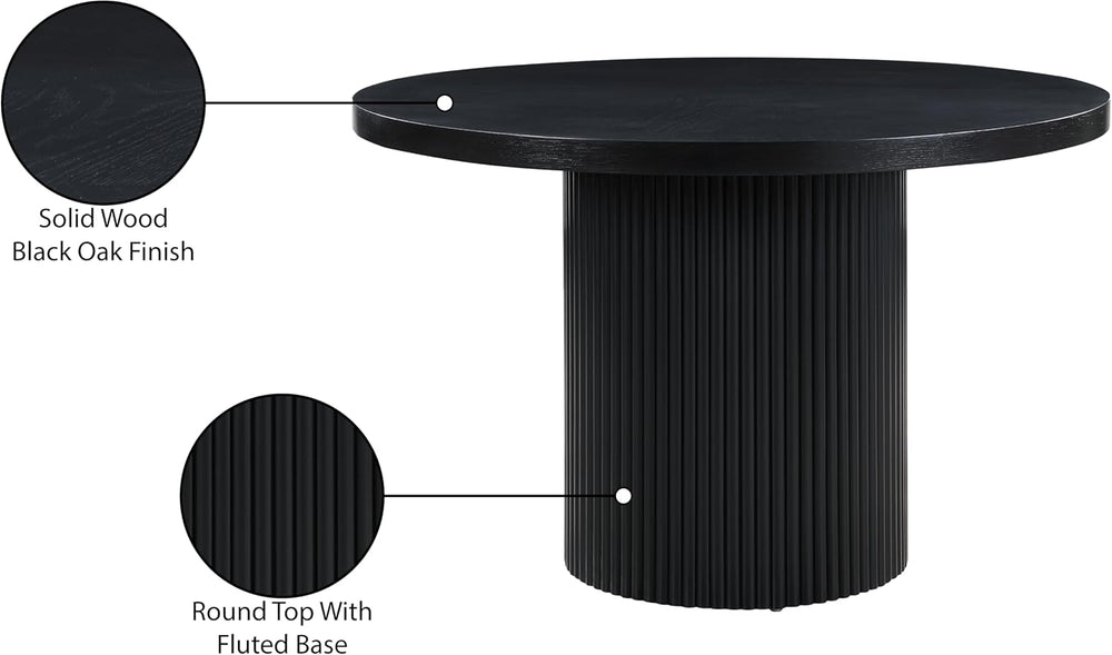Meridian Furniture 728Black-T Belinda Collection Mid-Century Modern Dining Ta...