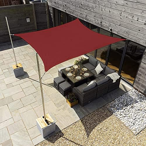 Waterproof 8' x 12' Sun Shade Sail Rectangle Canopy Shade Cover Sunsh...