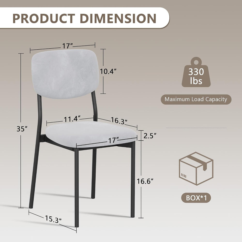 Einhomn Upholstered Dining Chairs Set, Modern Stackable Dining Room Chairs wi...