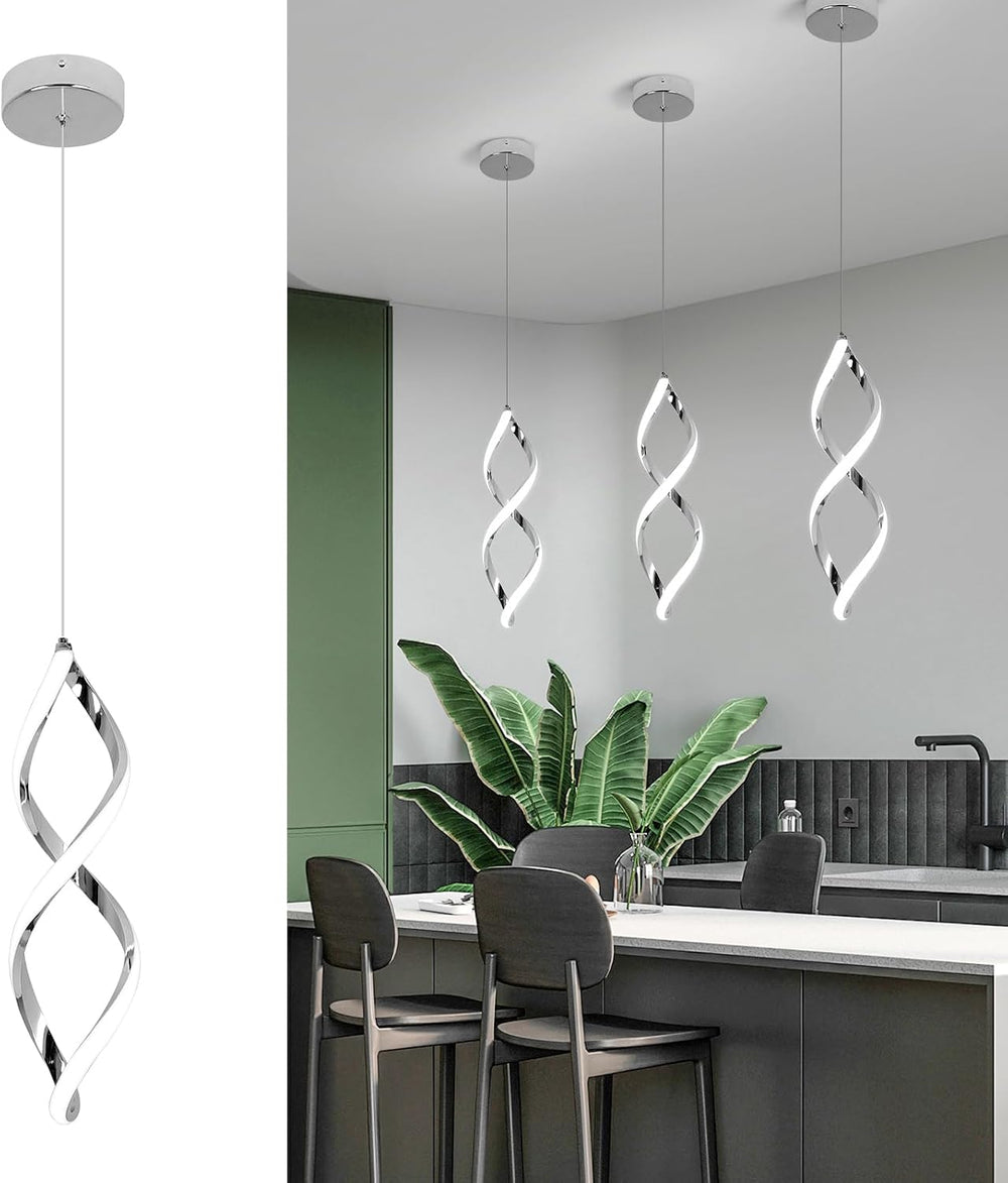 Modern Pendant Lights Kitchen Island,16W Cold White Led Pendant Light Fixture...